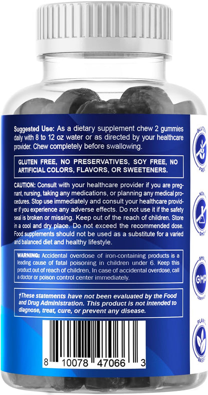 Vitamatic Iron Gummies - 20mg Iron + Vitamin C | 60 Vegan Gummies