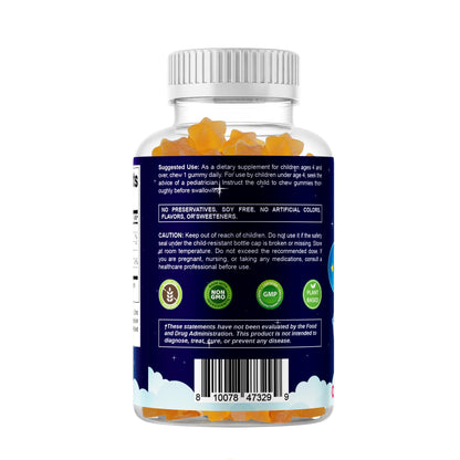 Vitamatic Sugar Free Kids Melatonin 1mg Gummies – Pineapple & Passionfruit, 90 Gummies (90 Days Supply)