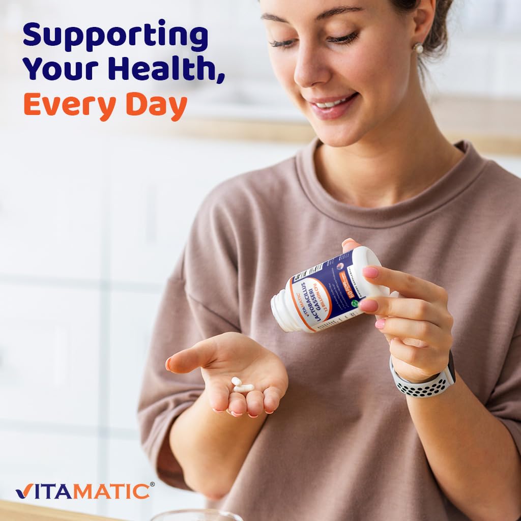 Vitamatic Lactobacillus Gasseri – 12B CFU DR Capsule, 60 Count, Digestive Support