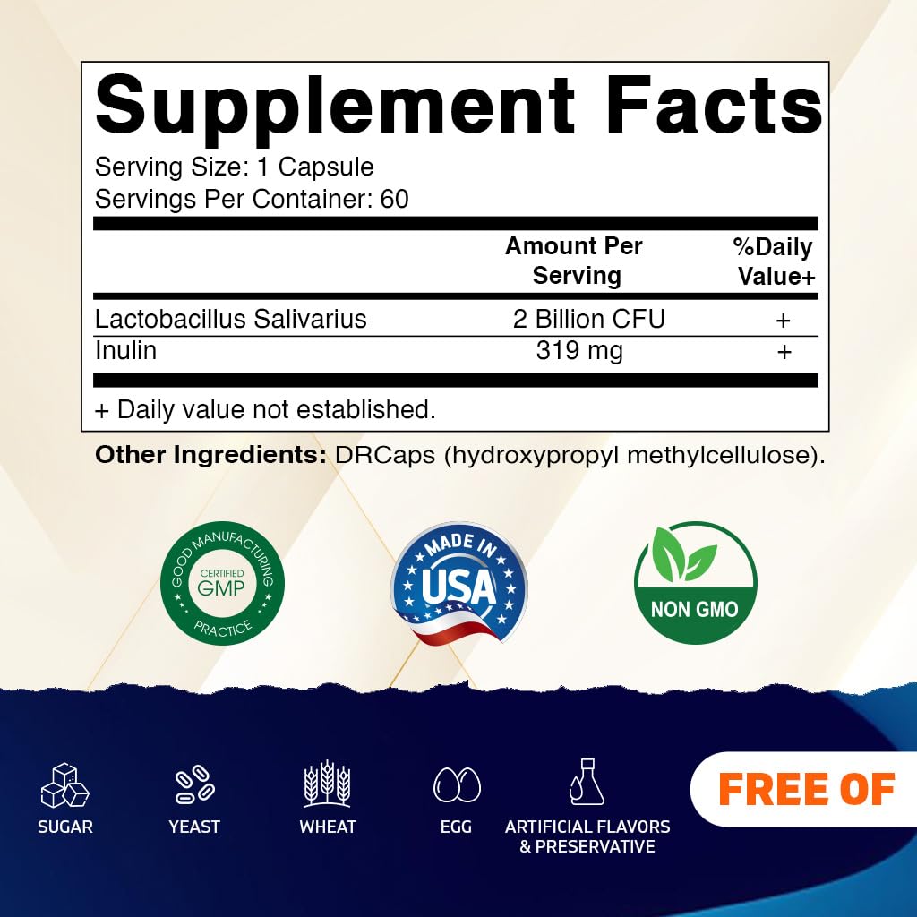Vitamatic Lactobacillus Salivarius 2 Billion per DR Capsule – 60 Count