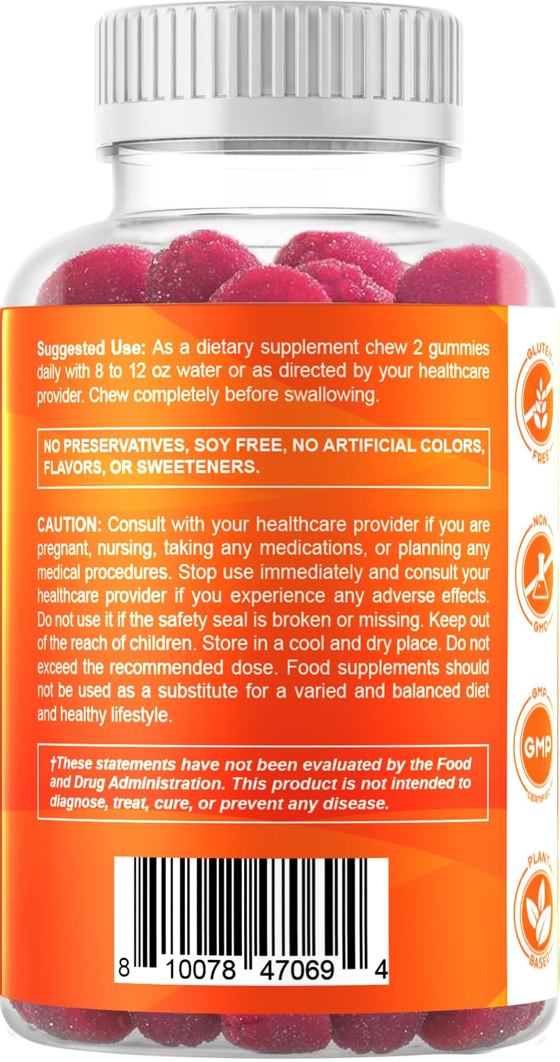 Vitamatic Magnesium Gummies 600mg – 60 Vegan Count for Relaxation, Muscle, Bone & Energy