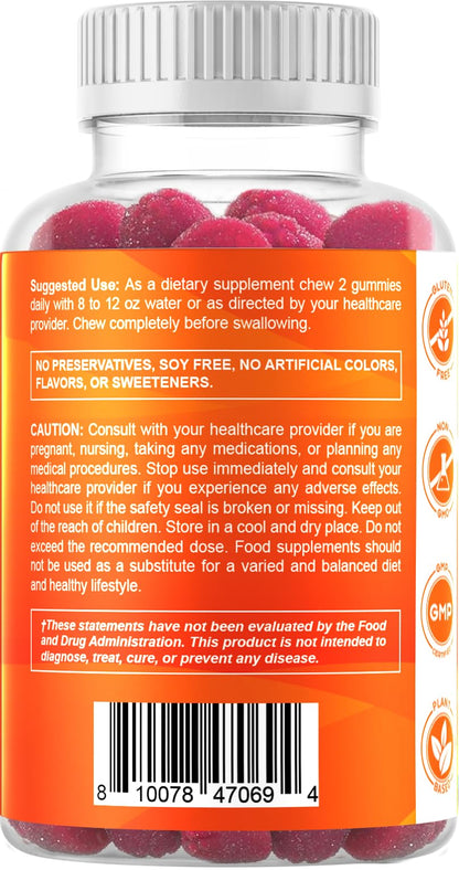 Vitamatic Magnesium Gummies 600mg – 60 Vegan Count for Relaxation, Muscle, Bone & Energy