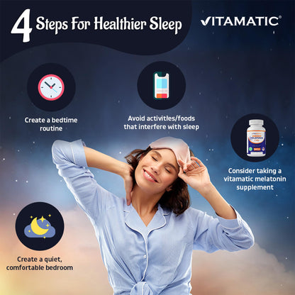 Vitamatic Melatonin 5 mg Tablets - Vegetarian, Non-GMO, Gluten Free | 365 Tablets