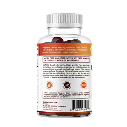 Vitamatic Mushroom Complex with D3 - 60 Pectin Gummies | 12-Mushroom Blend + 600 IU D3