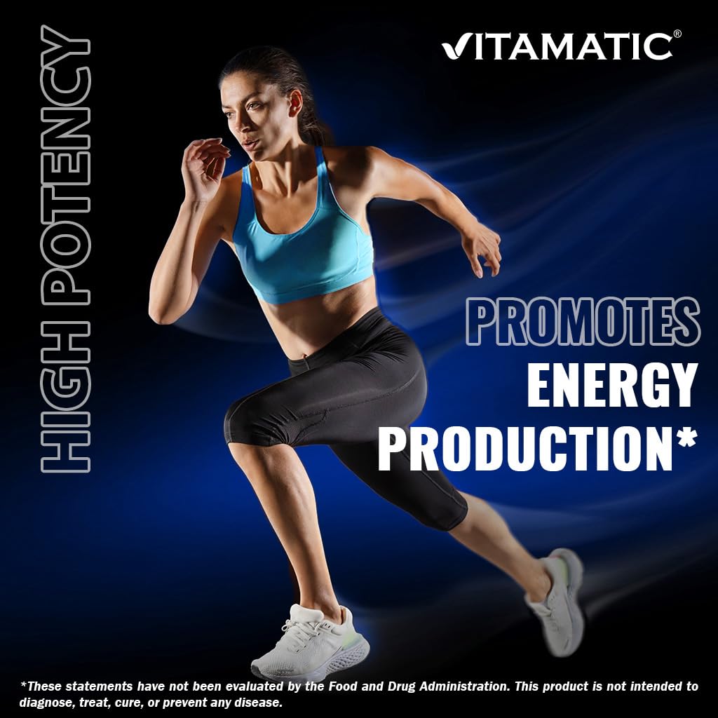 Vitamatic Vitamin B1 (Thiamine) 500mg – 120 Capsules | Non-GMO, Gluten Free