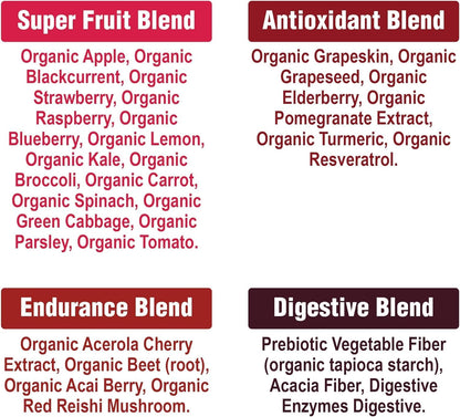 Peak Performance Organic Reds Superfood Powder – 25+ Organic Ingredients & Polyphenols