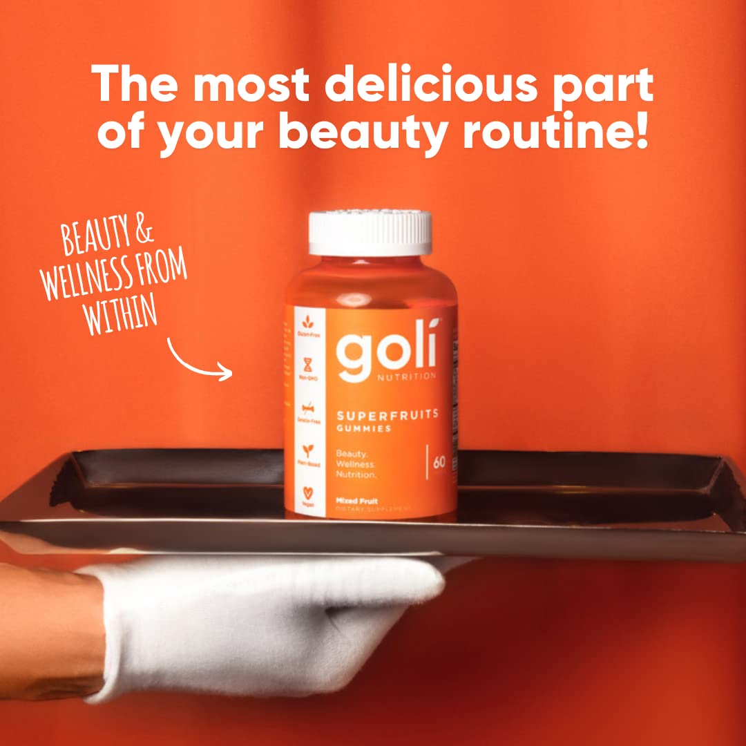 Goli Superfruits Gummies – Vegan Collagen-Boosting Beauty, 300 Count