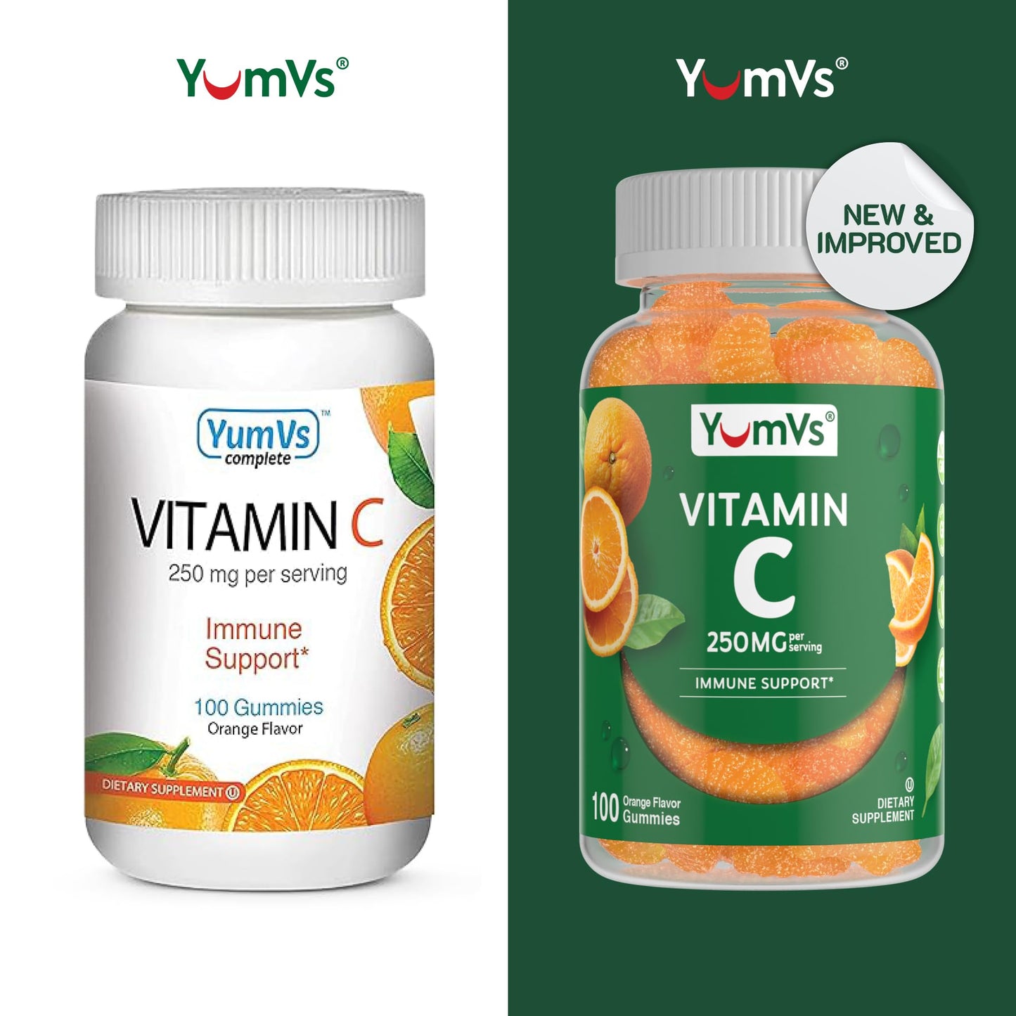 Vitamin C Gummies for Adults – 250 mg Orange Flavor | YumVs VIT C Gummies