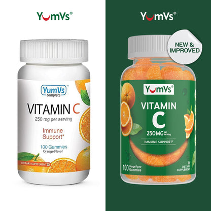 Vitamin C Gummies for Adults – 250 mg Orange Flavor | YumVs VIT C Gummies