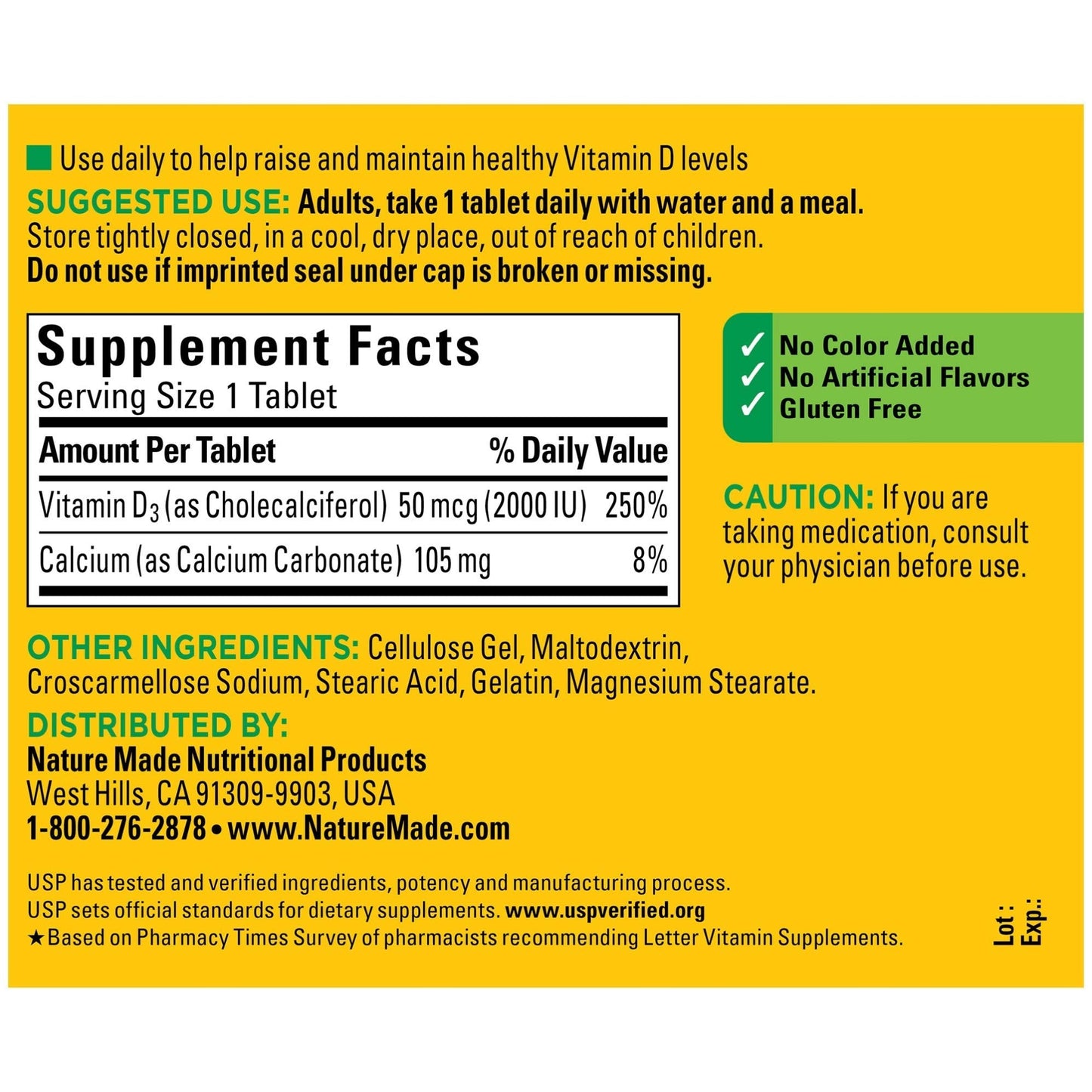 Vitamin D3 2000 IU (50 mcg) – 220 Tablets | Immune Support & Bone Health