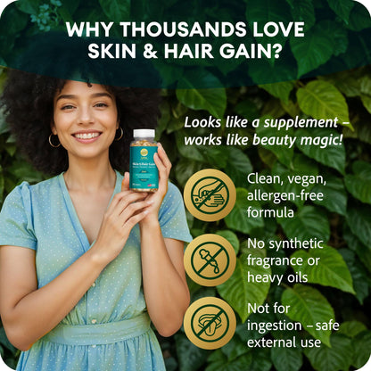 Skin & Hair Gain – 2-in-1 Topical Capsules with Vitamin E & Aloe Vera