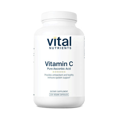 Vital Nutrients Vitamin C 1000mg | Pure Ascorbic Acid, Vegan Antioxidant for Immune Support & Iron Absorption | Gluten Free | Non-GMO | 220 Capsules