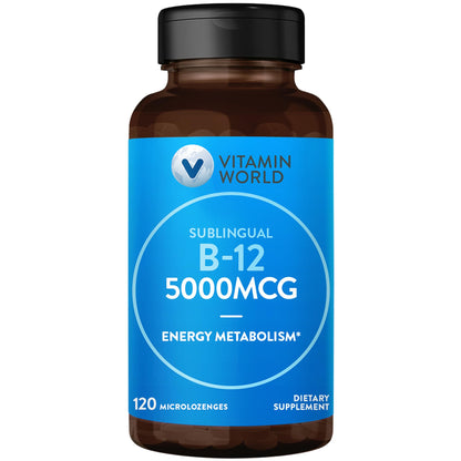 Vitamin World B-12 5000 mcg Sublingual — 120 Microlozenges
