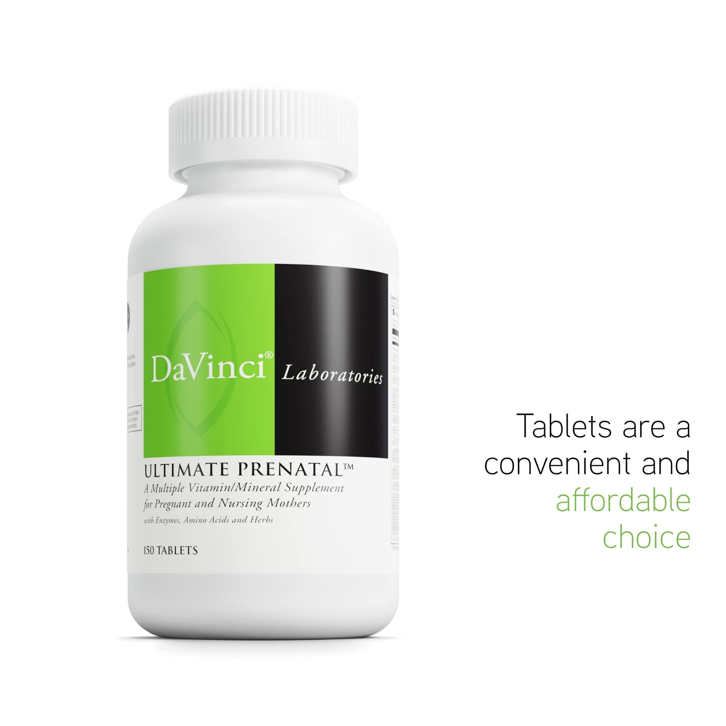 DaVinci Labs Ultimate Prenatal - Prenatal Vitamin for Pregnancy & Lactation (150 Tablets)