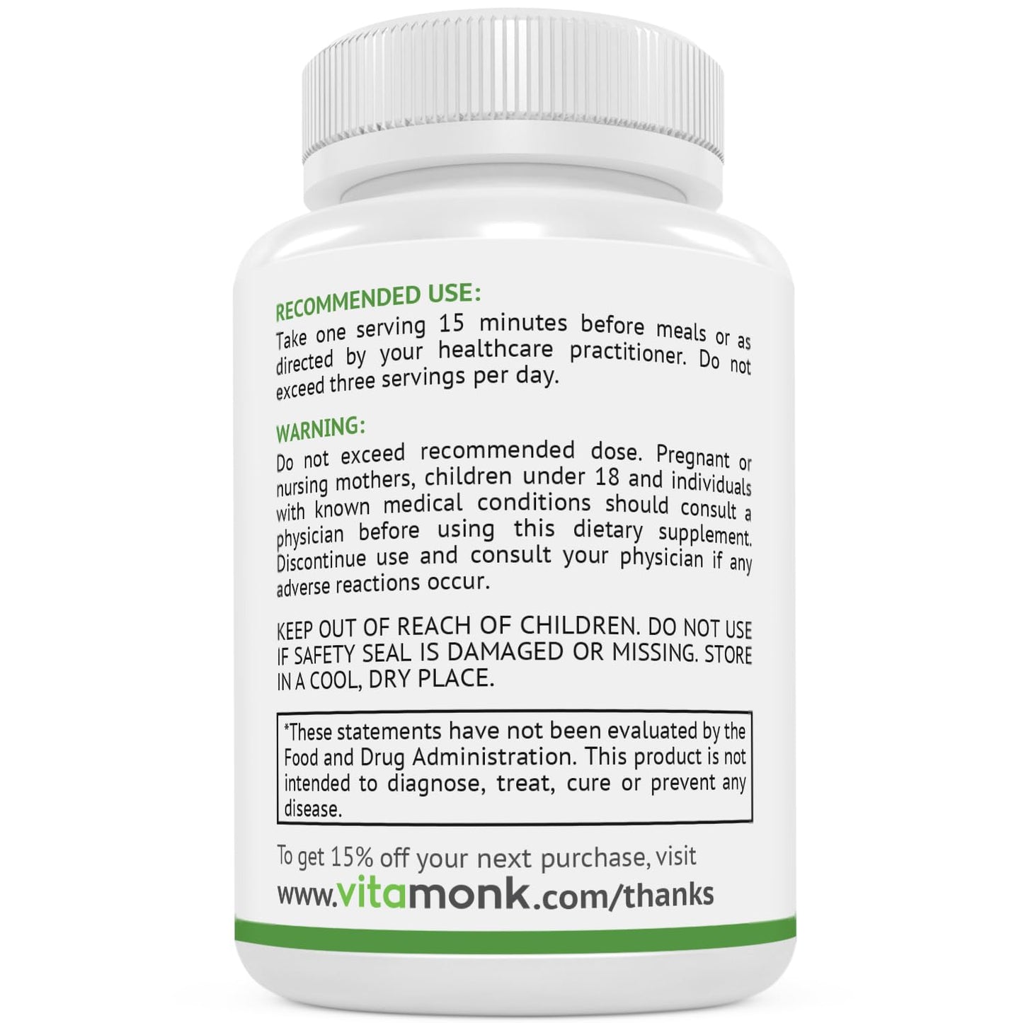 VitaMonk HistaResist DAO Enzyme Supplement – Histamine Support | 60 Caps