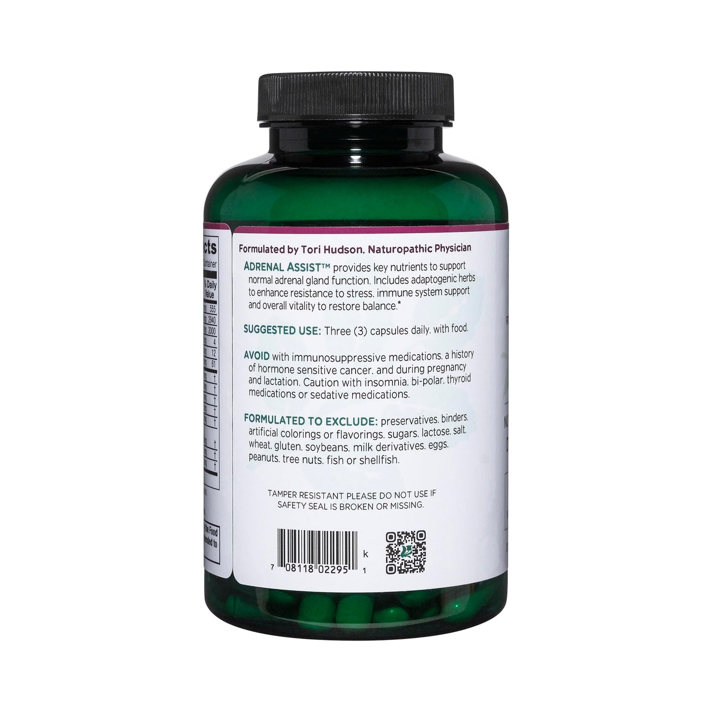 Vitanica Adrenal Assist – Vegan Adrenal Support, 180 Capsules