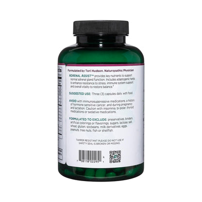 Vitanica Adrenal Assist – Vegan Adrenal Support, 180 Capsules