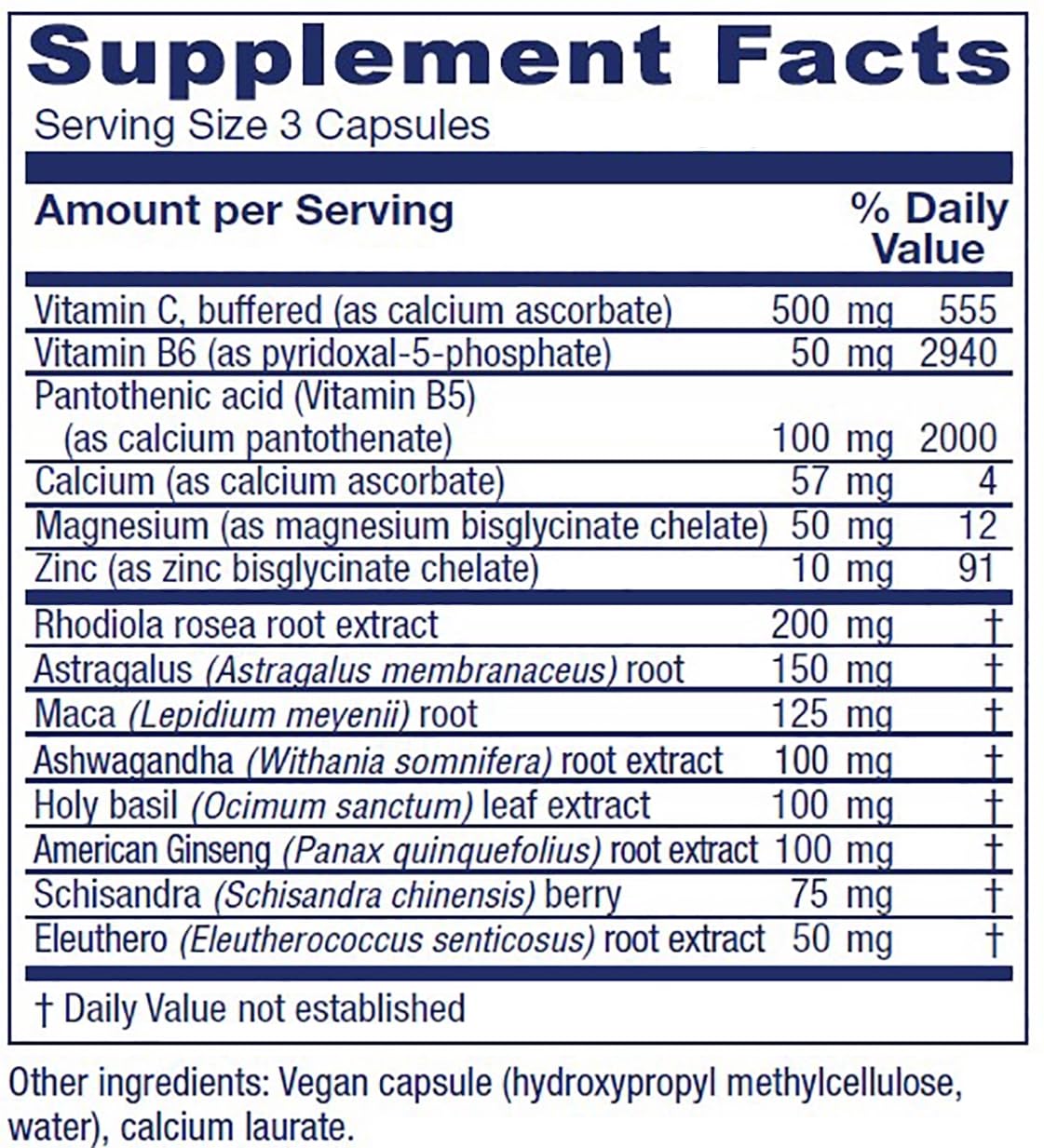 Vitanica Adrenal Assist — Vegan Adrenal Support (180 Count)