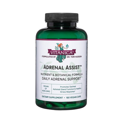 Vitanica Adrenal Assist – Vegan Adrenal Support, 180 Capsules