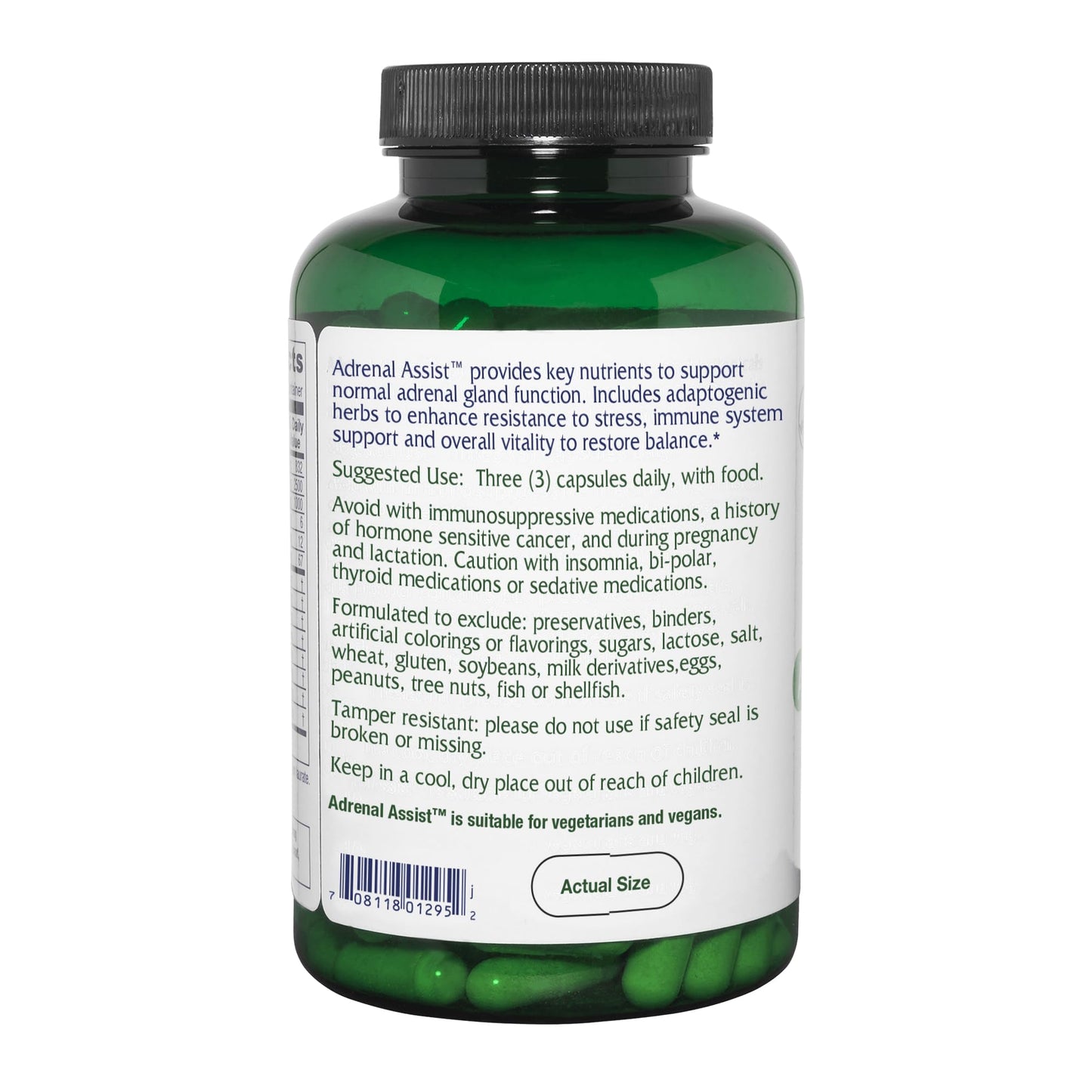 Vitanica Adrenal Assist — Vegan Adrenal Support (180 Count)