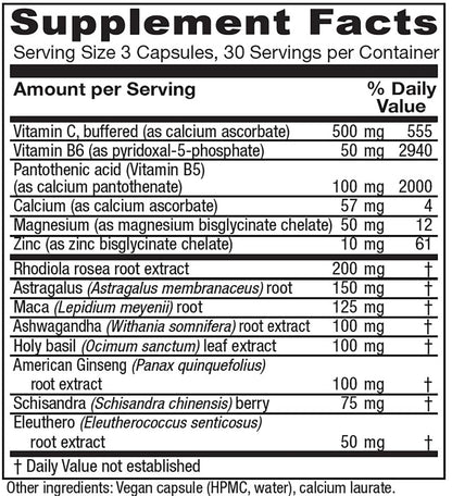 Vitanica Adrenal Assist – Vegan Adrenal Support, 180 Capsules