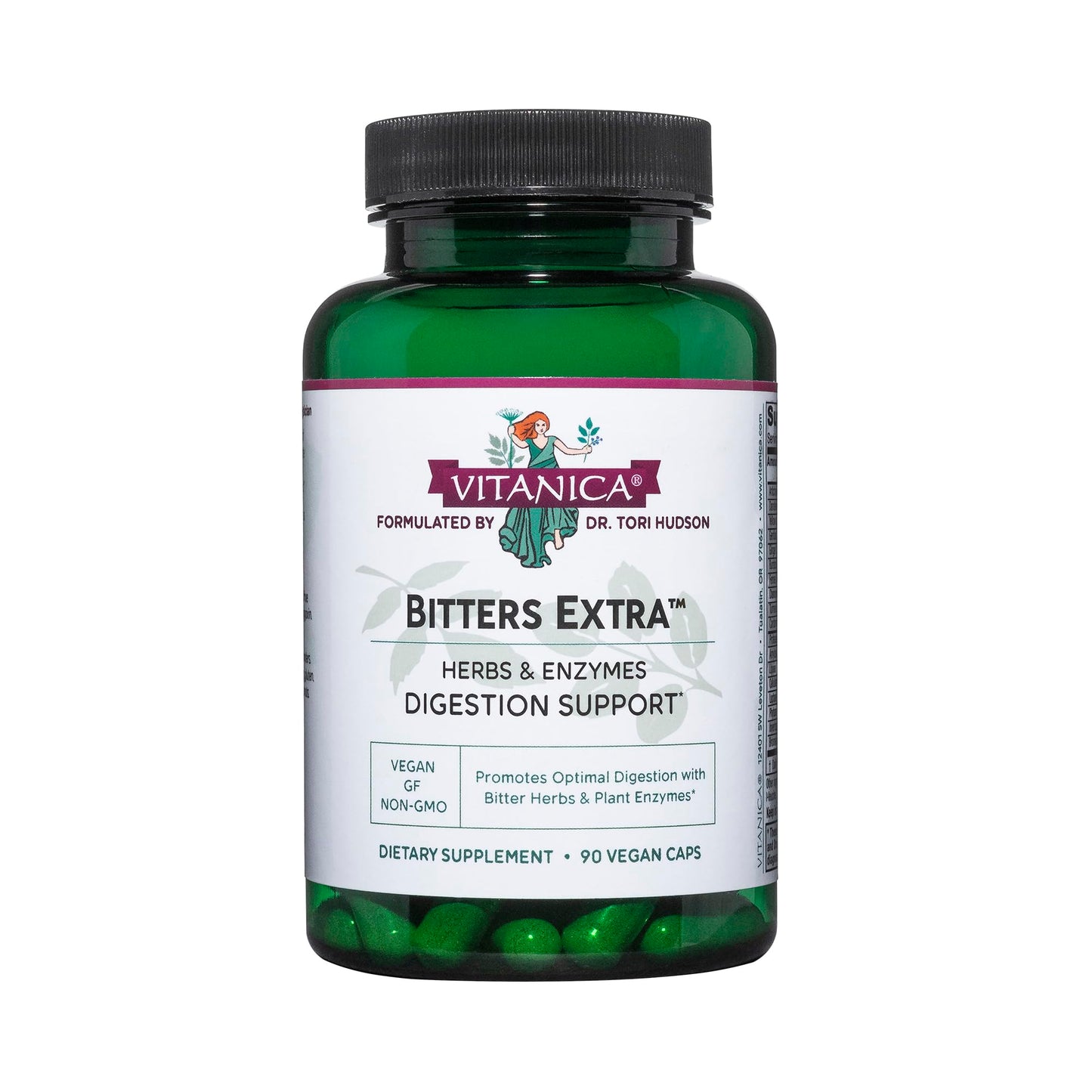 Vitanica Bitters Extra - Digestion Support, Vegan, 90 Capsules