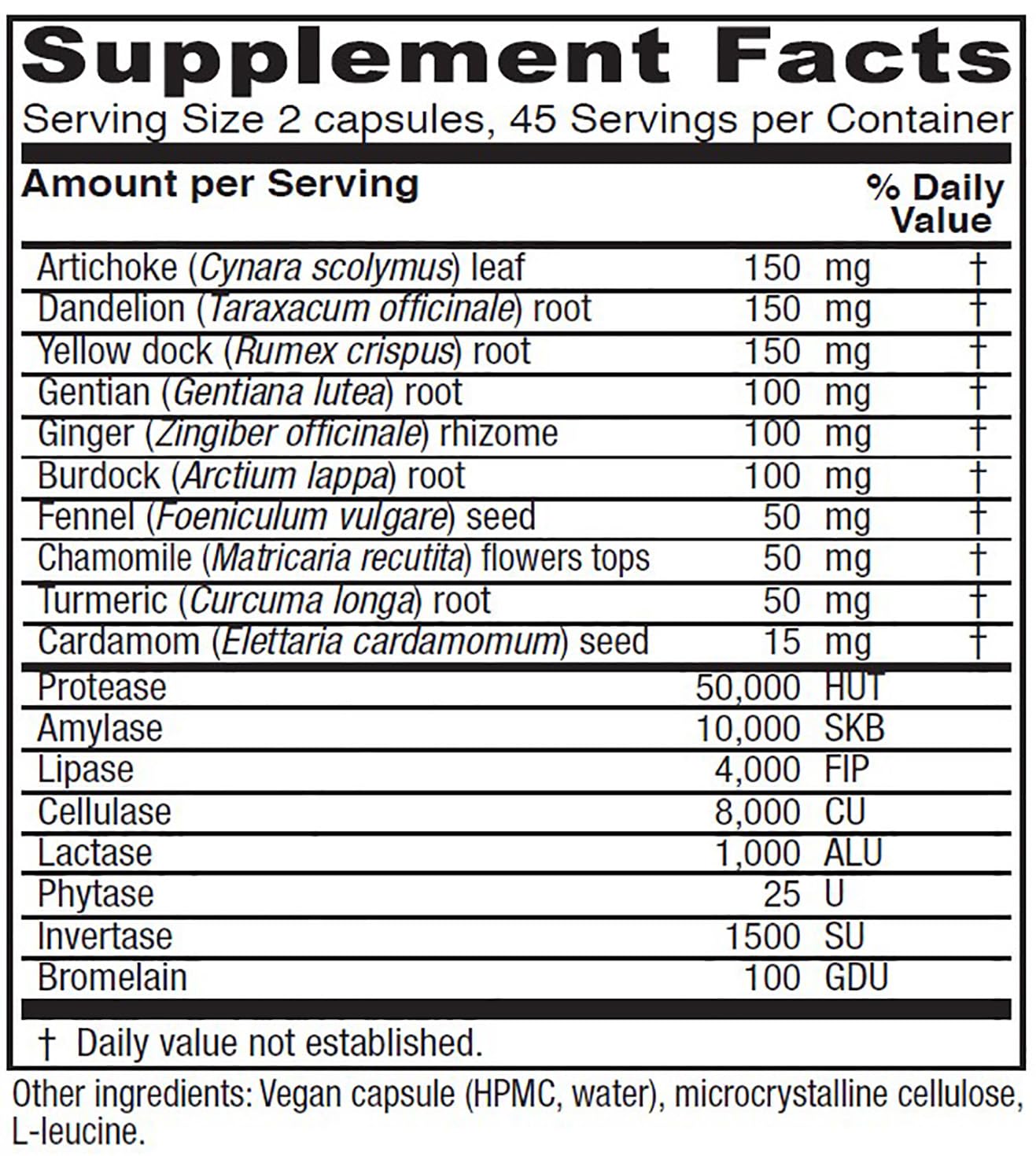 Vitanica Bitters Extra - Digestion Support, Vegan, 90 Capsules