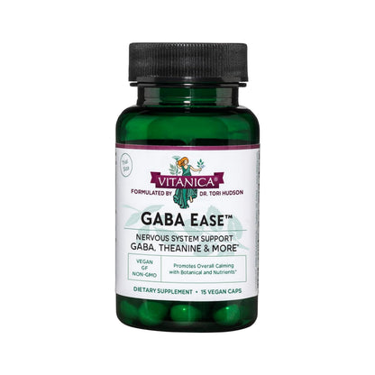 Vitanica GABA Ease – GABA & L-Theanine Calm & Relaxation for Women | 15 Vegan Caps