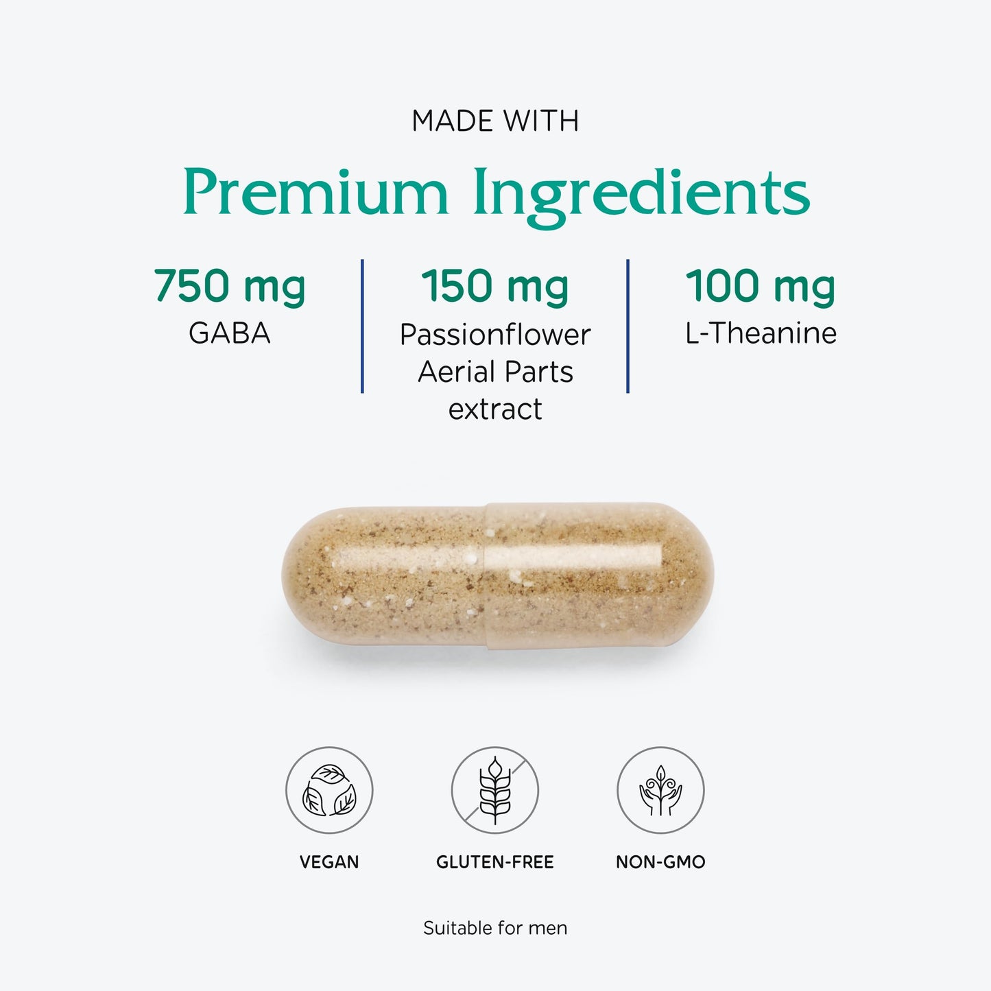 Vitanica GABA Ease – Calm & Relaxation Supplement with GABA & L-Theanine