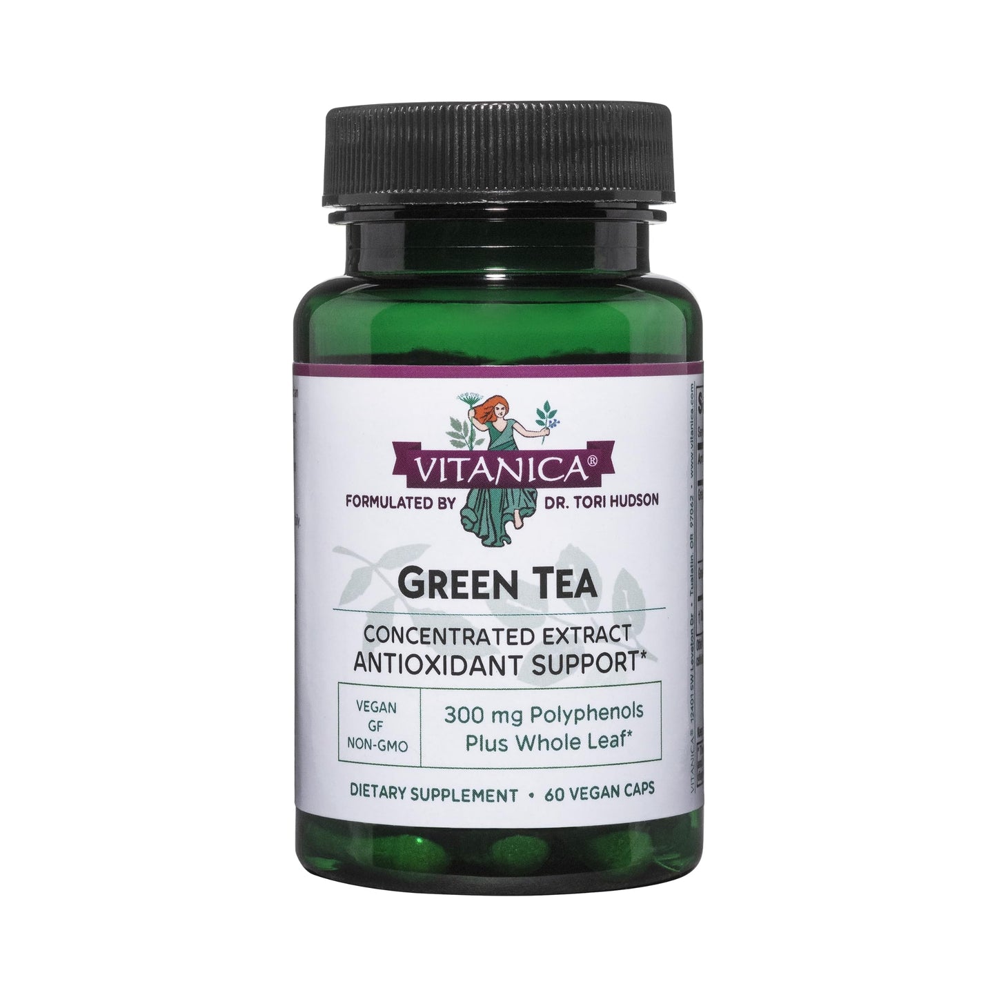 Vitanica Green Tea Extract 330mg – 45% EGCG, 80% Catechins, 98% Polyphenols | Vegan, 60 Capsules