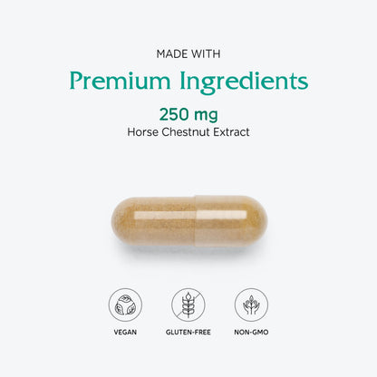 Vitanica Horse Chestnut – Vein & Circulation Support (Vegan, 60 Capsules)
