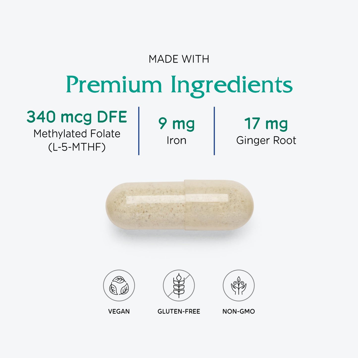 Vitanica Maternal Symmetry Prenatal & Postnatal Vitamins – Vegan, 180 Capsules