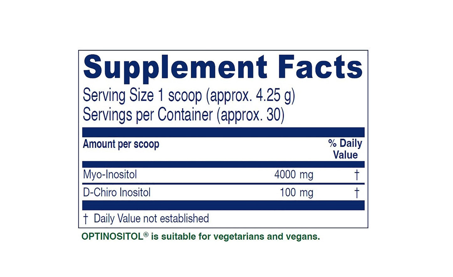 Vitanica Optinositol – Ovulation Support with Myo-Inositol & D-Chiro-Inositol | 4000 mg Myo-Inositol + 100 mg D-Chiro-Inositol – 4.4 oz
