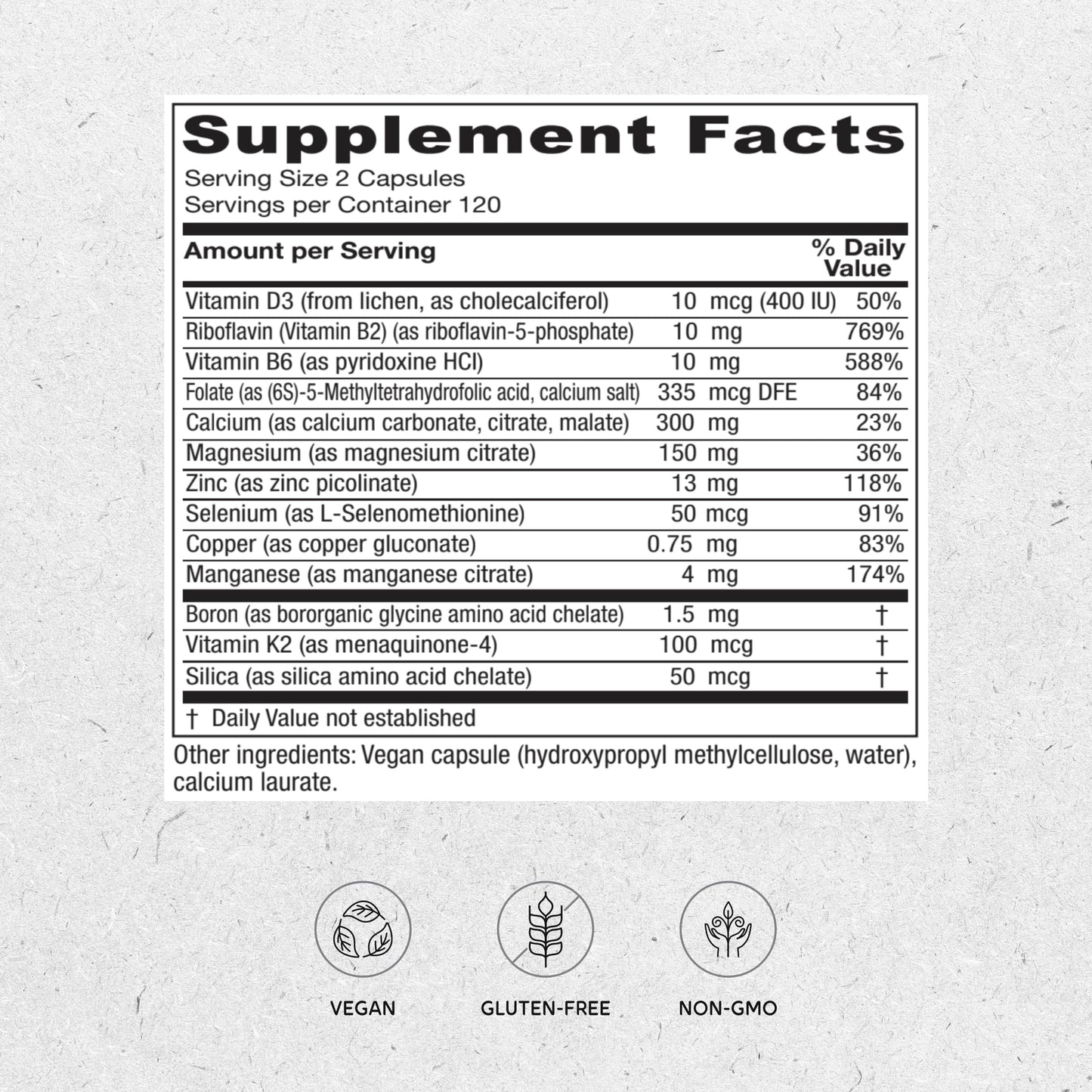 Vitanica OsteoBlend – Bone Support for Vegans | 240 Capsules