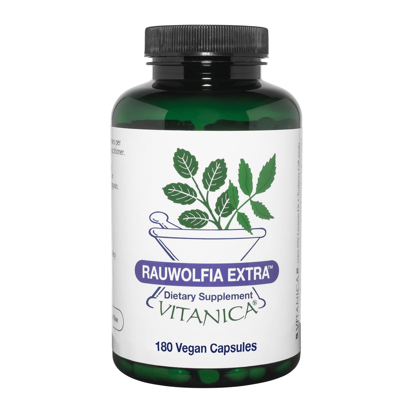 Vitanica Rauwolfia Extra — Cardiovascular Support Supplement | Vegan, 180 Capsules