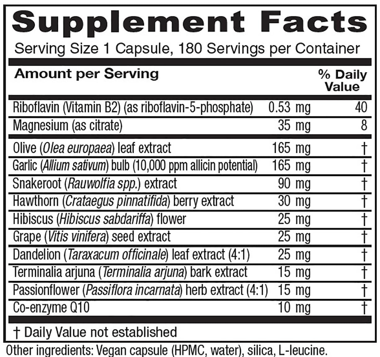 Vitanica Rauwolfia Extra - Heart Health Support with CoQ10 & Magnesium | 180 Vegan Caps