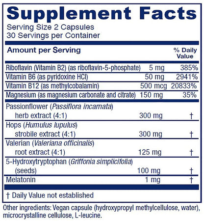 Vitanica Sleepblend – Non Habit Forming Sleep Support, 60 Capsules (Vegan)