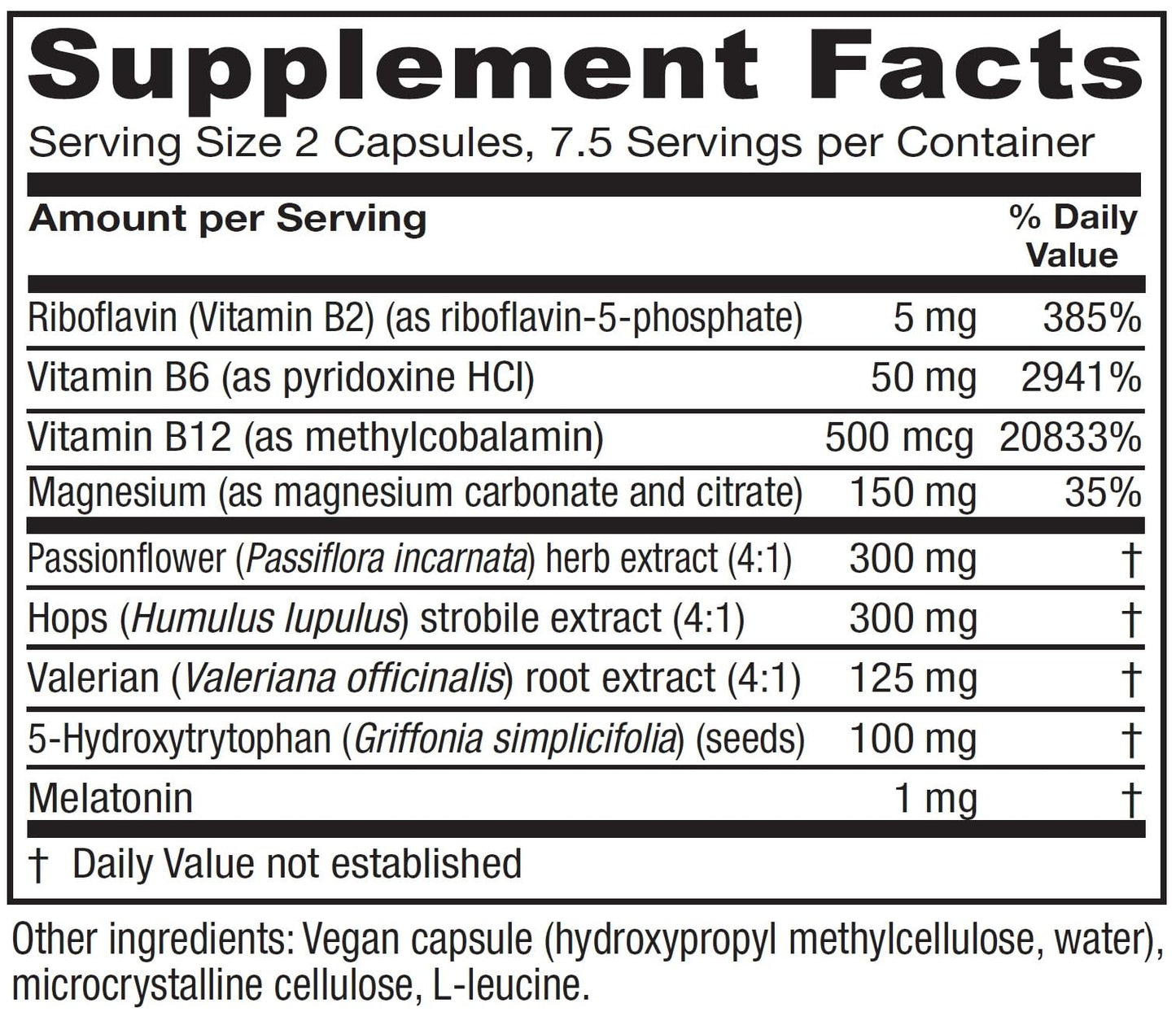 Vitanica SleepBlend – Sleep & Relaxation Support for Women | Melatonin, Valerian Root, Vitamin B2 & B12, Magnesium | 15 Vegan Caps