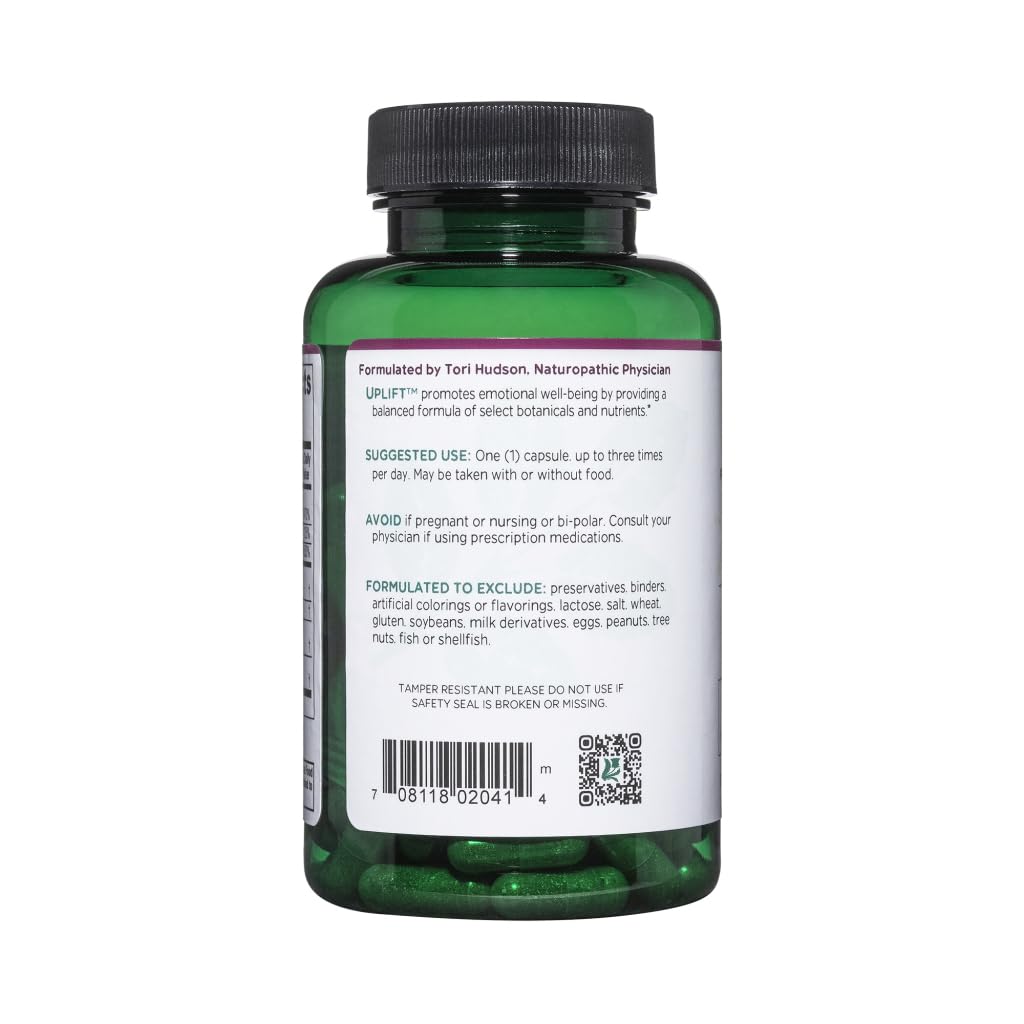 Vitanica Uplift, Mood and Emotional Support, Vegan, 120 Capsules