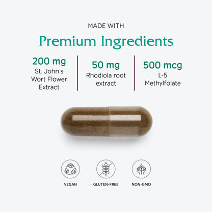 Vitanica Uplift, Mood and Emotional Support, Vegan, 120 Capsules