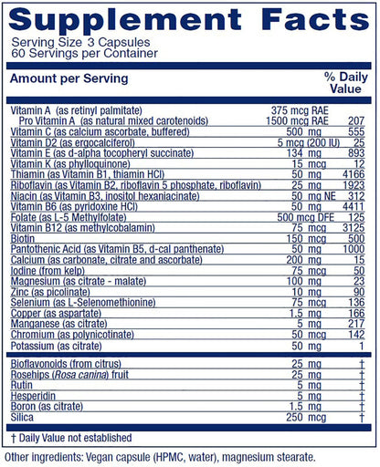 Vitanica Women's Symmetry - High Potency Daily Multivitamin, 180 Capsules, Vegan