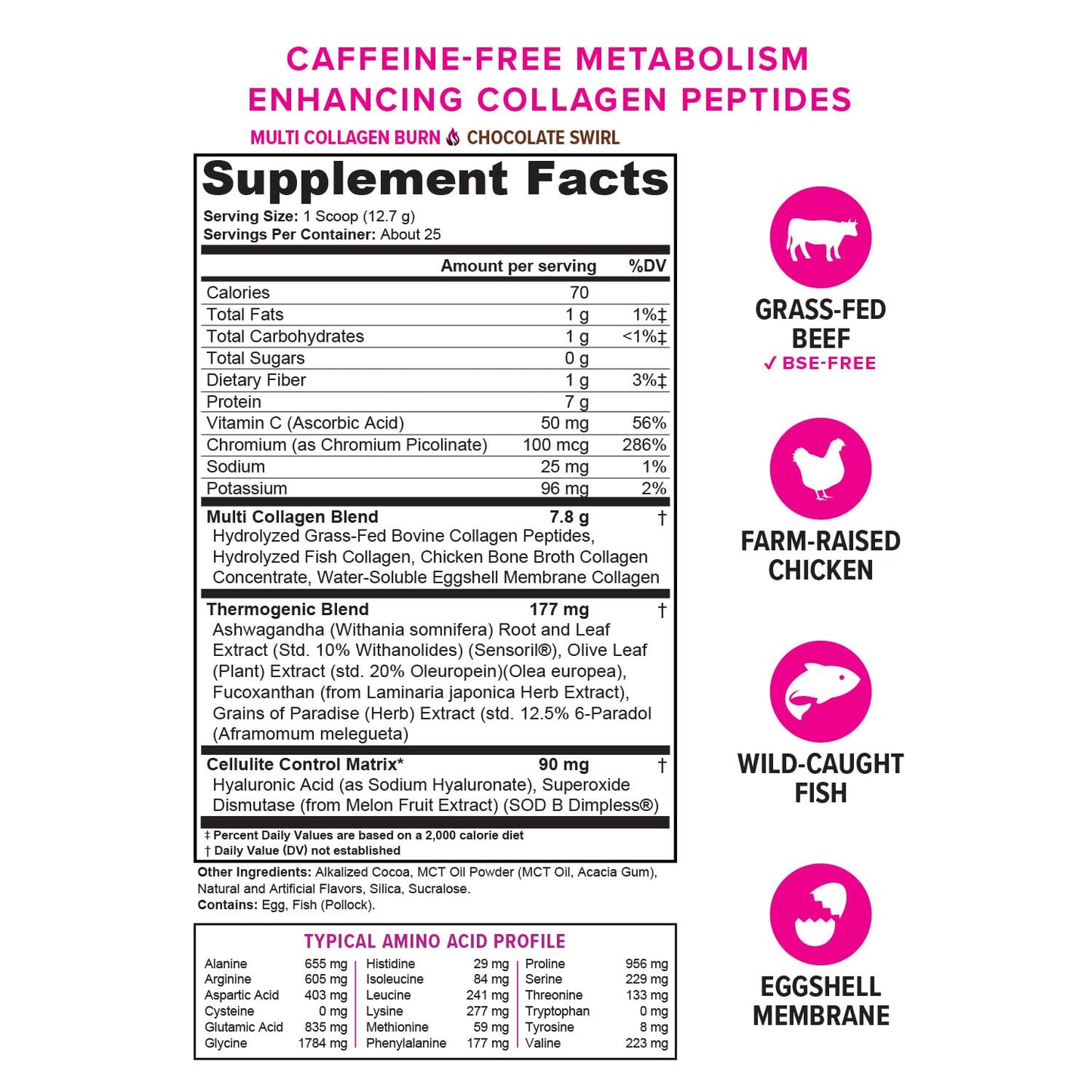 Vitauthority Collagen Peptides Powder – Chocolate, 25 Servings | Hair Skin Nails