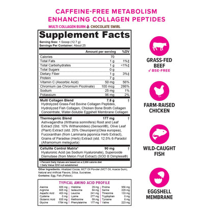 Vitauthority Collagen Peptides Powder – Chocolate, 25 Servings | Hair Skin Nails