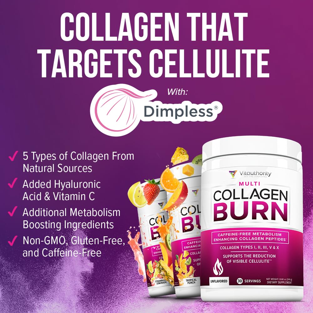 Vitauthority Collagen Peptides Powder – Chocolate, 25 Servings | Hair Skin Nails