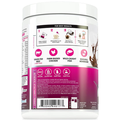 Vitauthority Collagen Peptides Powder – Chocolate, 25 Servings | Hair Skin Nails
