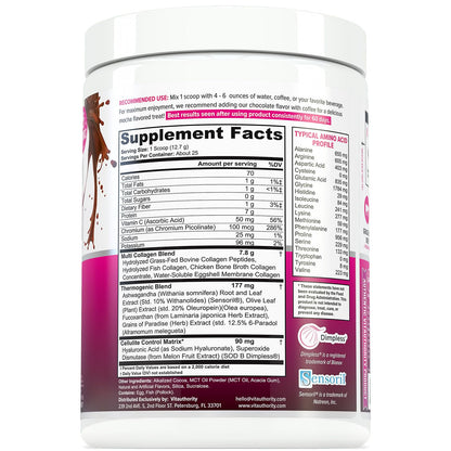 Vitauthority Collagen Peptides Powder – Chocolate, 25 Servings | Hair Skin Nails