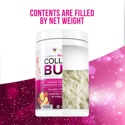 Vitauthority Multi Collagen Burn – Caffeine-Free Strawberry Lemonade, 30 Servings
