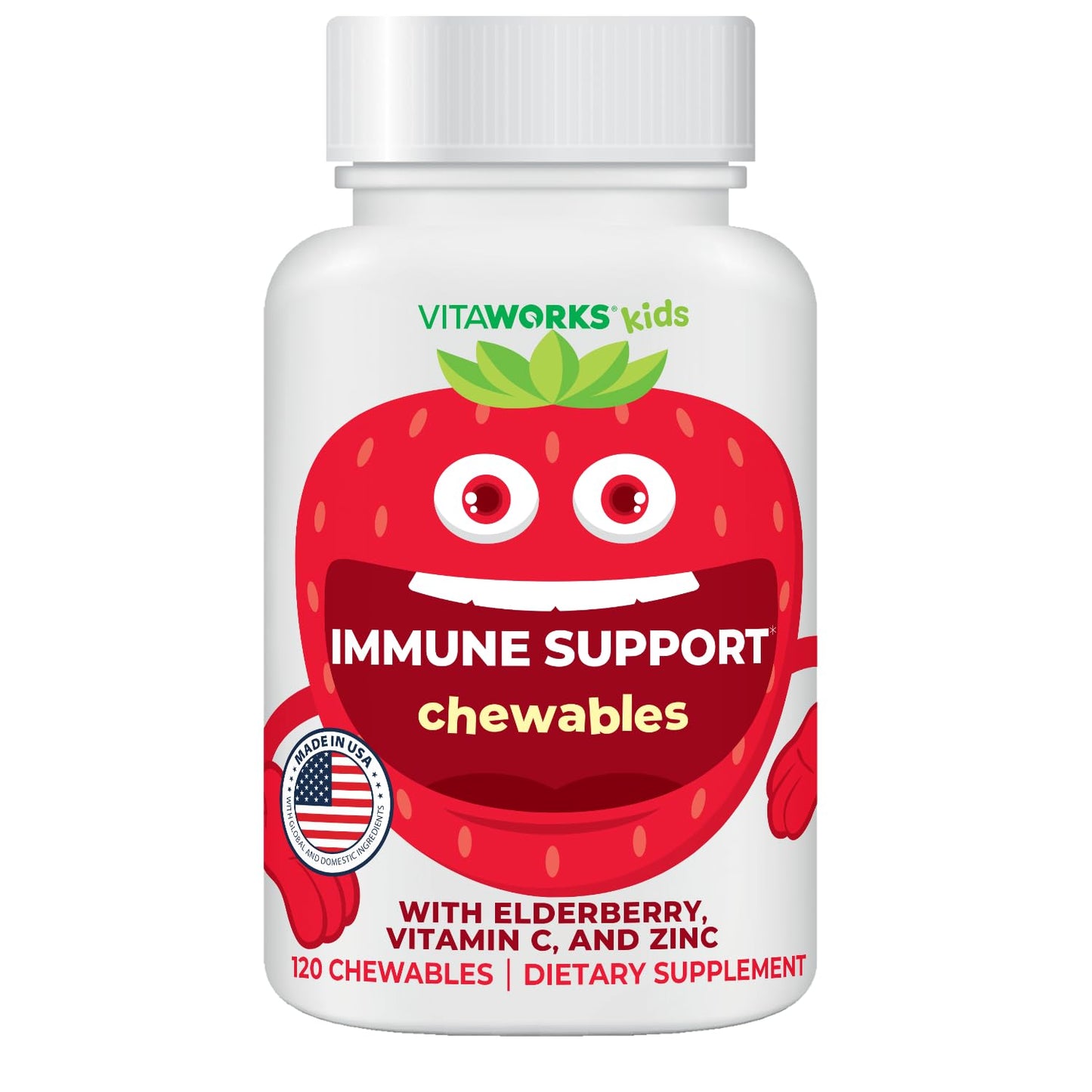 VitaWorks Kids Elderberry with Zinc & Vitamin C - Immune Support Chewables