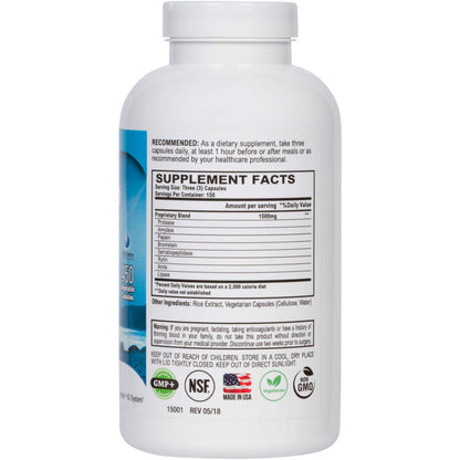 VITÄLZYM Original Proteolytic Systemic Enzyme Formula – Serrapeptase Source | Immune & Joint Support | 450 Capsules