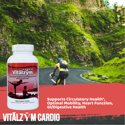 VITÄLZYM Cardio Proteolytic Systemic Enzymes – Serrapeptase, Nattokinase & CoQ10 (300 Capsules)
